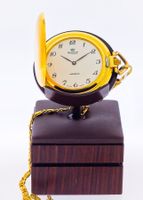 Berios Incabloc Vintage Taschenuhr, vergoldet