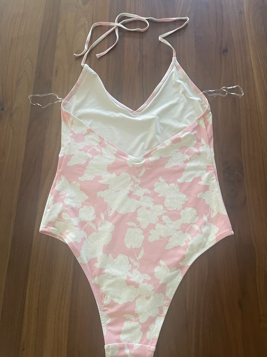 H&M Costumi da bagno & Bikini: Badeanzug rosa weiss geblumt Grösse 40 – Nuovo (secondo la descrizione) da Adliswil venduto da JadrankaR 1