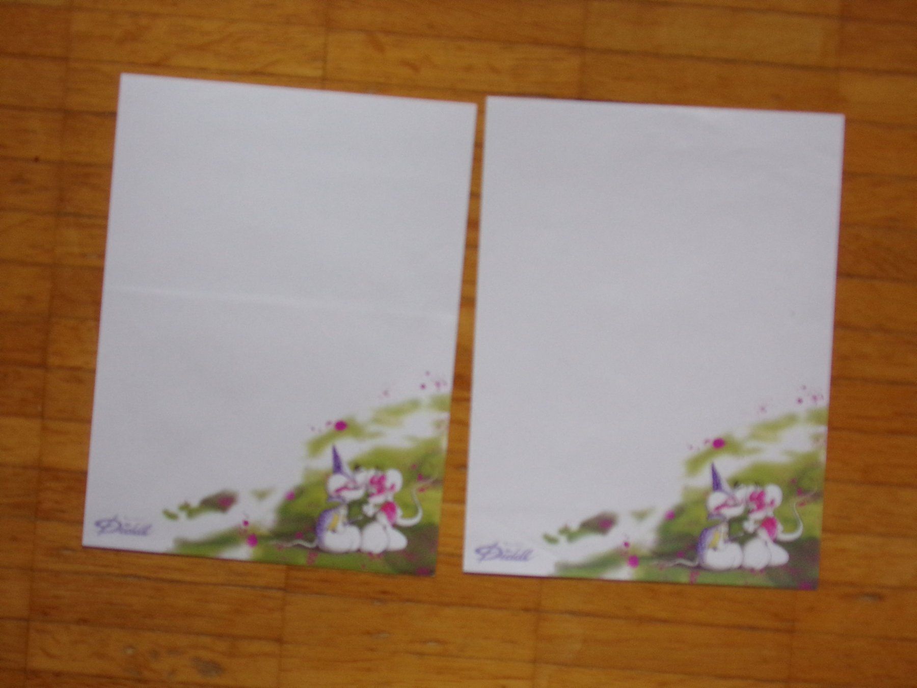 Papiere: Diddl Briefpapier   2 Stück   A5   ALT     Set C52 – Gebraucht aus Winterthur von Jessi_di