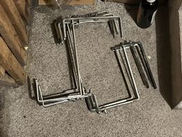 Wandhalterungen Metall Set 6 Stück akzeptabler Zustand
