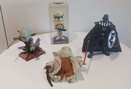 Star Wars Figuren Set: Yoda, Darth Vader, Clone Trooper!