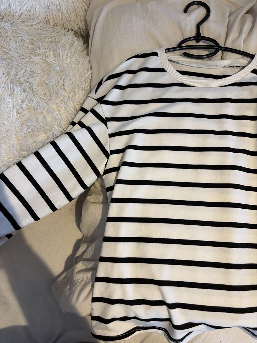 H&M Maglioni & Felpe: Pull à manches longues rayé blanc et noir, taille M – Nuovo (secondo la descrizione) da Forel FR venduto da opp_s7vb 1