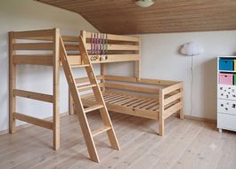Flexa Classic Etagenbett 143 / Mittelhochbett Set (Natur)