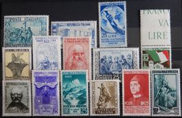 Italien ex. Kat. 833-983 ** 1951/57 Kat. 158 Euro (Rückseite