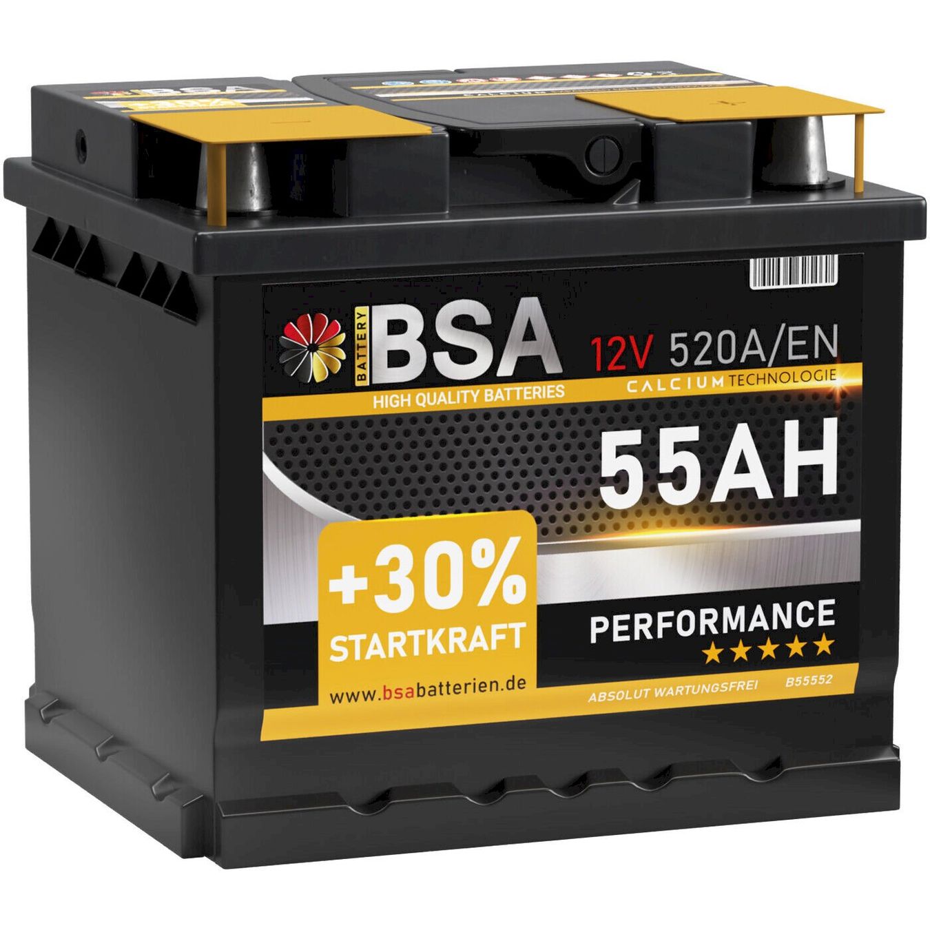 Batterie: BSA Autobatterie 12V 55Ah – Nuovo e nell'imballaggio originale da Bottighofen venduto da zaap 1