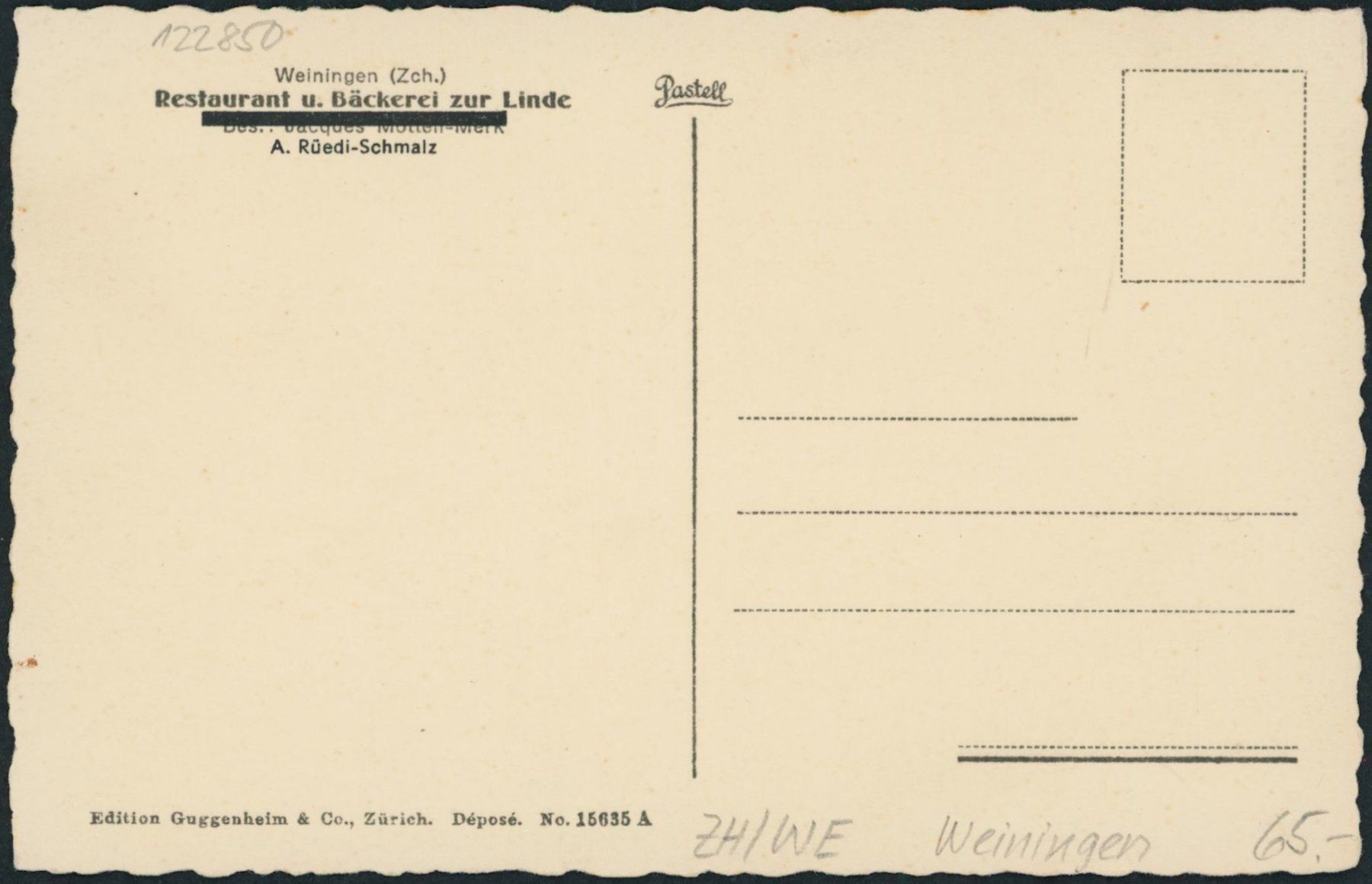 Cartoline postali: ZH Weiningen – Nuovo (secondo la descrizione) da Schindellegi venduto da leecollect 1