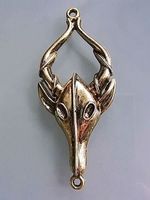 Anhänger Antilope 62x30mm antikvergoldet
