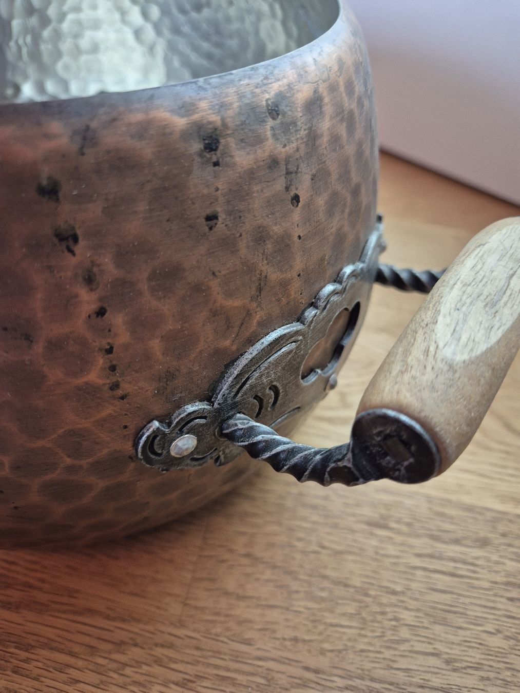 Töpfe: Kupfer Topf mit Deckel und Holzgriffen 17cm – Gebraucht aus Trogen von same4you 3