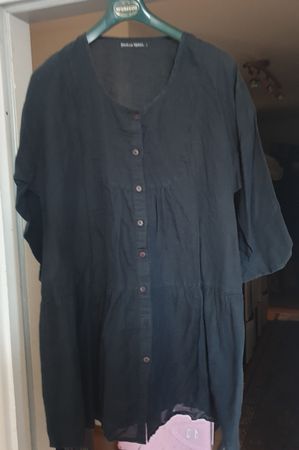 Gudrun Sjöden Leinen-Longbluse Gr. L