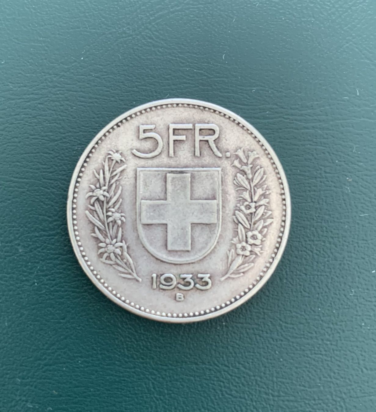 Toutes les monnaies: 5 Fr 1933 Silber – D'occasion à Binningen par Kingalfi
