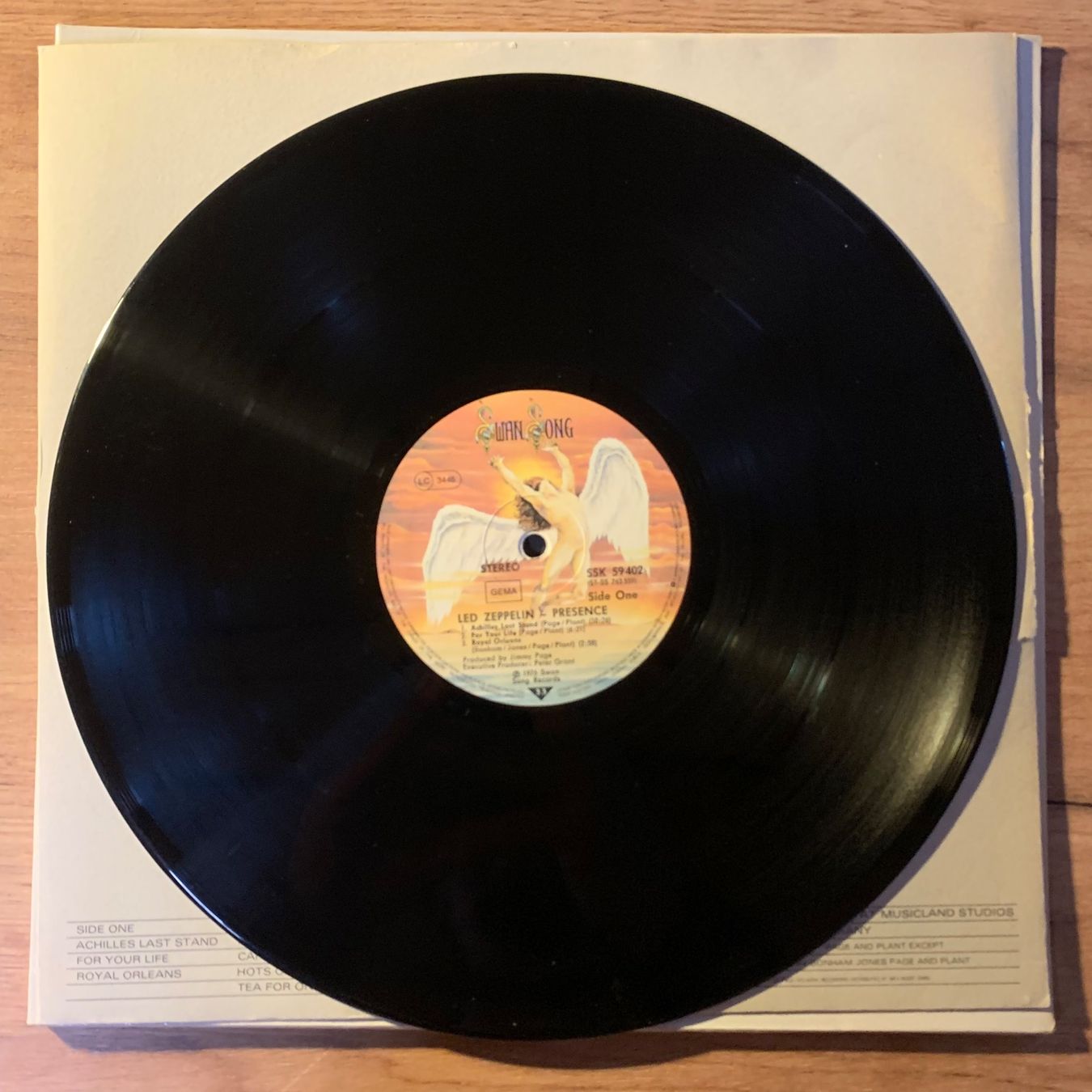 Vinyles: LED ZEPPELIN - PRESENCE...RE GER...VG+/EX – D'occasion à Gals par Diskopatshop 4