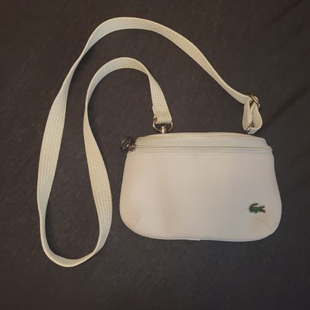 Sac bandoulière Lacoste blanc, état comme neuf, petit