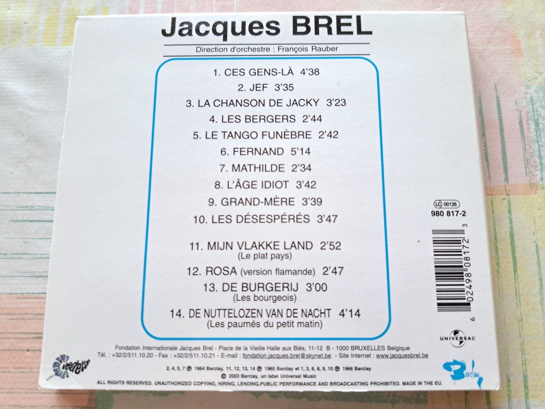 CD: Cd Jacques Brel  – Usato da Pully venduto da bro_n52j 1