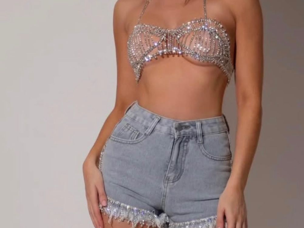 Bershka Vestiti: Lemon Lunar Glitzer BH Top Grösse S – Nuovo (secondo la descrizione) da Spreitenbach venduto da Webtempel