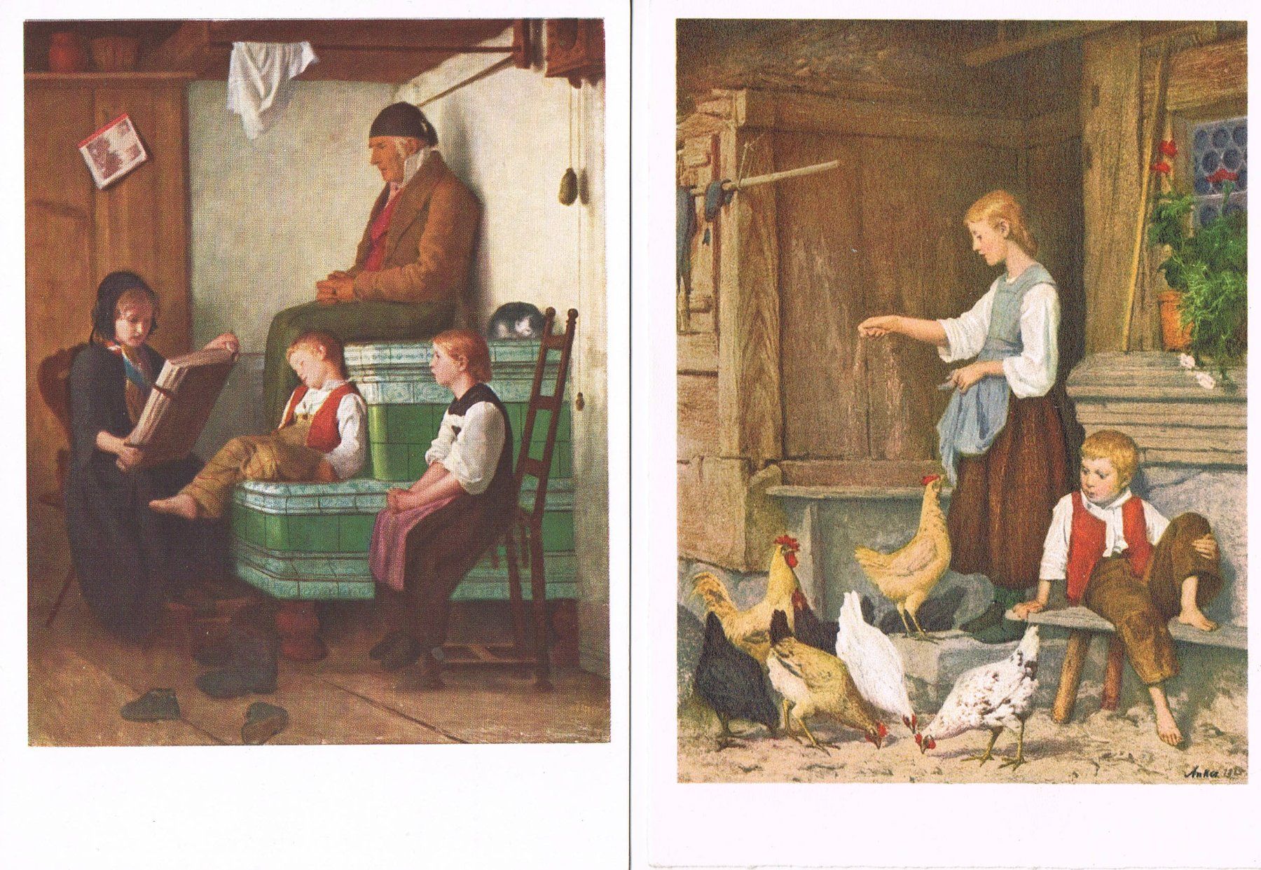 Ansichtskarten: Lot 6 AK Bilder von Albert Anker – Gebraucht aus Buchs AG von Baerfisch