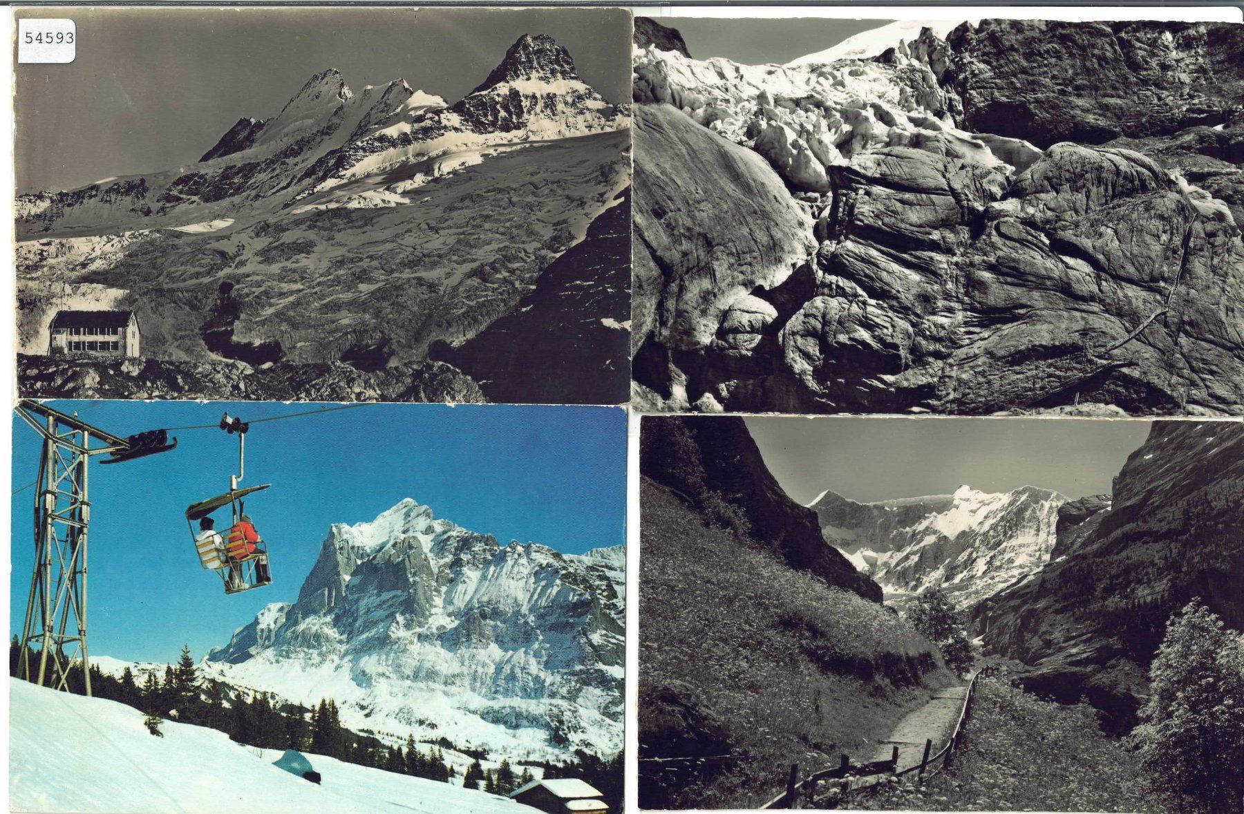 Cartoline postali: 4 AK - Grindelwald - Photo: E. Gyger – Usato da Ettingen venduto da Kartenplanet