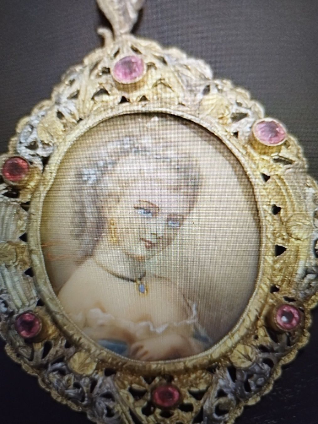 Ciondoli: Vintage Silber Hals-Anhänger Handgemalt – Usato da Basel venduto da pro_79rs 4