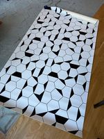 Tapis de cuisine Vinyl PVC noir / blanc NEUF