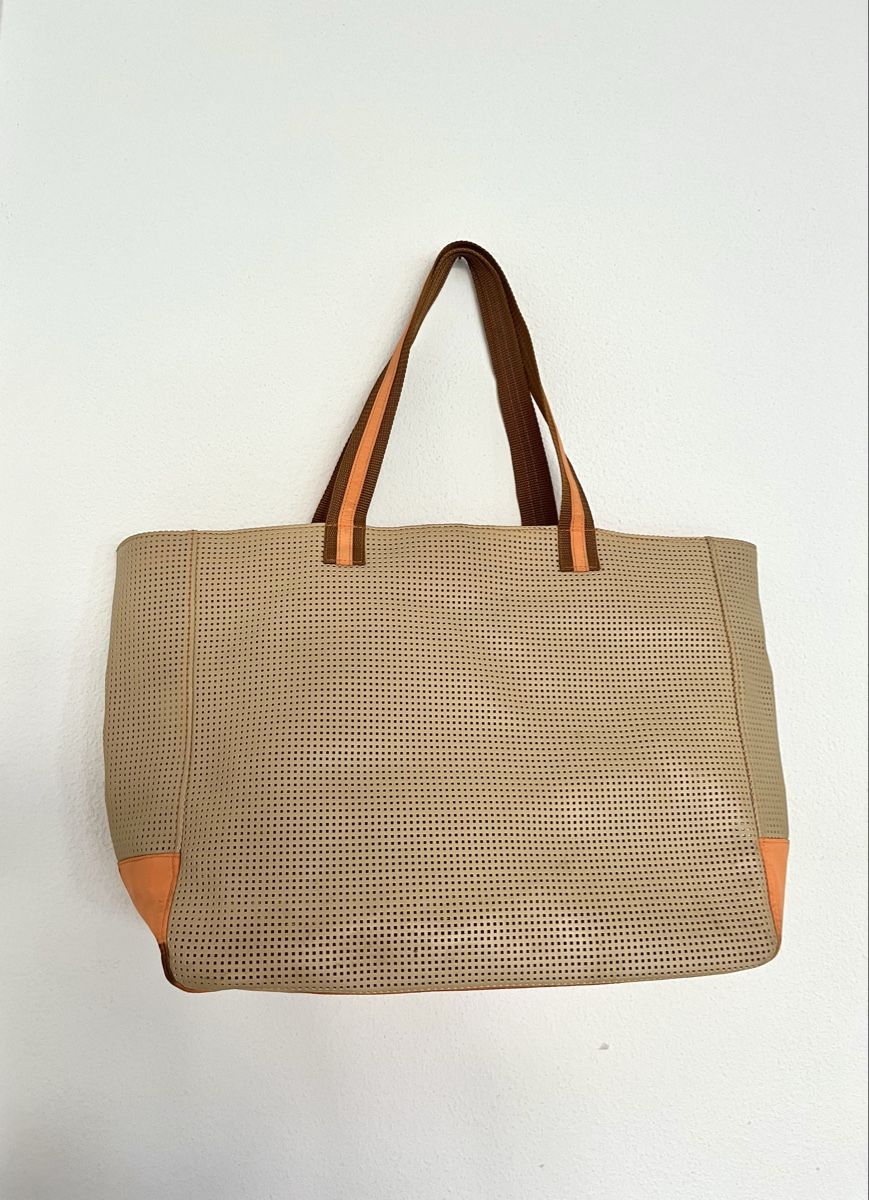 Estée Lauder Borse da donna: Estée Lauder PERFORIERTE STRANDTASCHE BEIGE/ORANGE – Usato da Basel venduto da JJ.Elena
