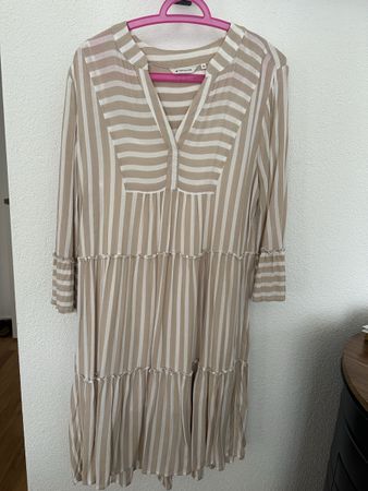 Tom Tailor Kleid gestreift beige weiss Grösse 40