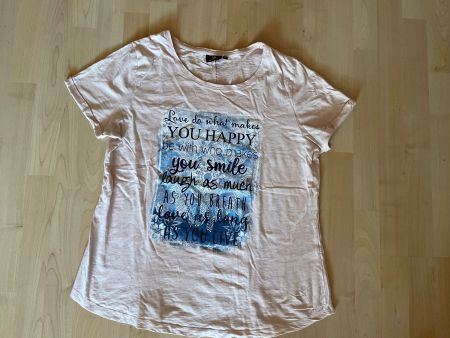 Damen T-Shirt Grösse XL Rosa Druck gebraucht