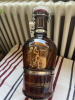 Bierkrug ZIEGELHOF braun Glas Bügelverschluss guter Zustand