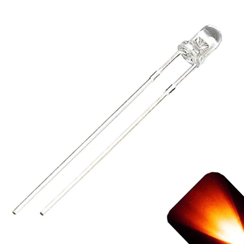 Componenti elettronici: Flacker-LED klar/orange, 3mm, 2 Stück – Nuovo (secondo la descrizione) da Luzern venduto da Salefactory 1