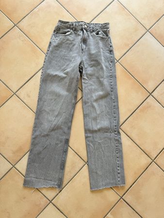jeans droit gris pull & bear 