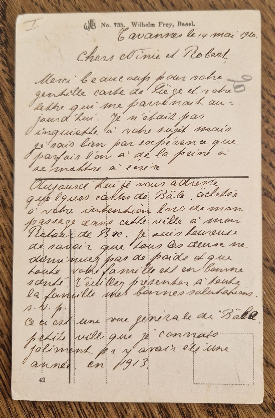 Ansichtskarten: Basel, 1913 – Gebraucht aus Ebikon von Donar50 1
