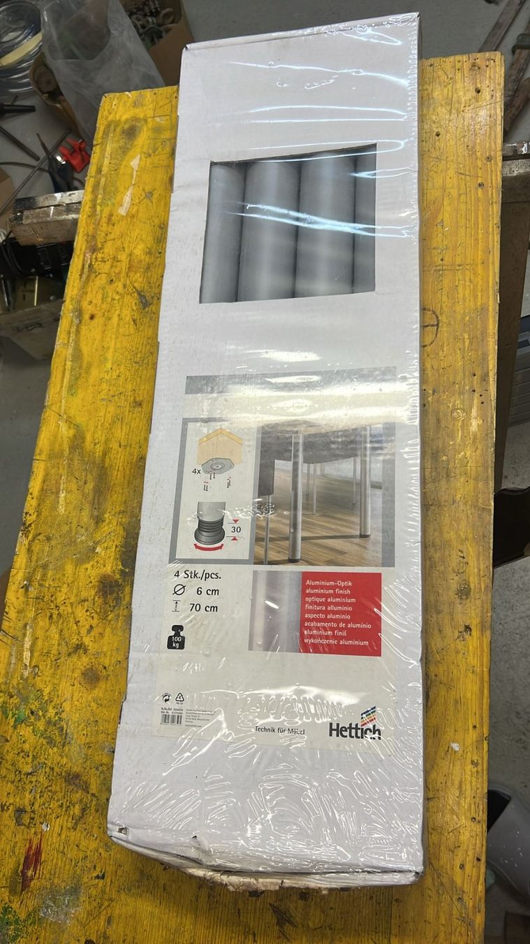 Altri mobili: Hettich Aluminium-Tischbeine – Nuovo e nell'imballaggio originale da Wohlen AG venduto da stifno-industries