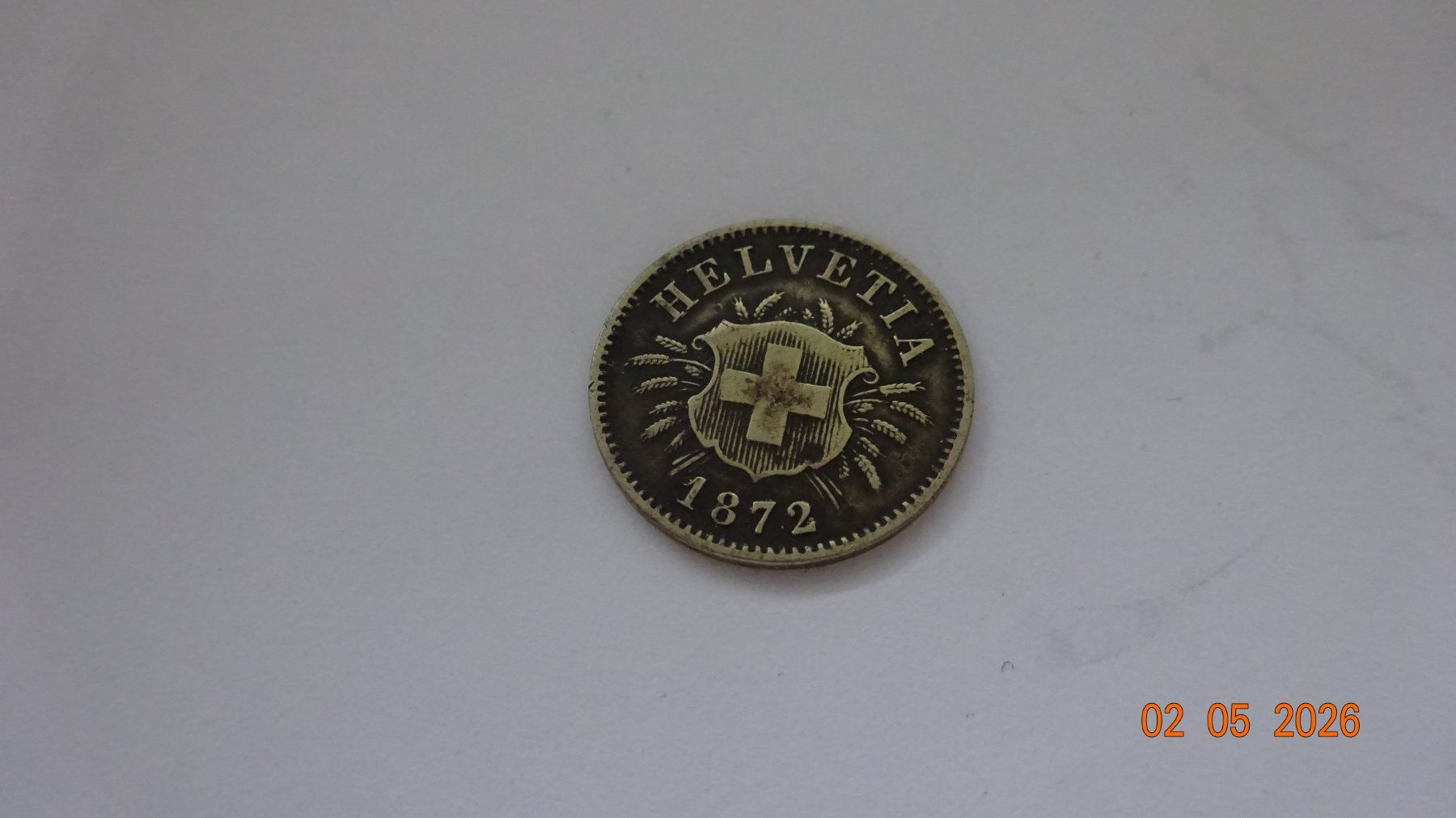 Tutti le monete: 5 Rappen 1872 billon – Usato da bassecourt venduto da Oursvert