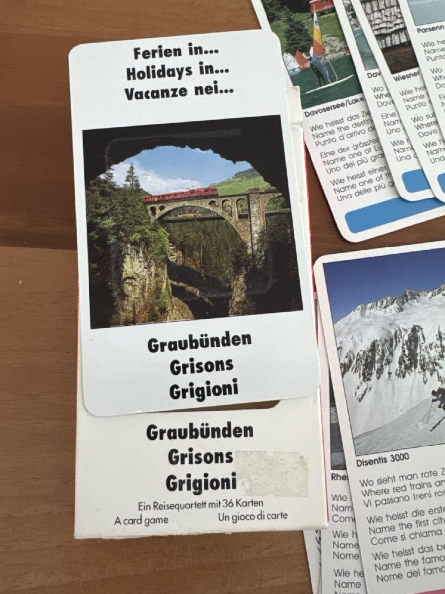 Giochi: Reise-Quartett Graubünden, 36 Karten    – Usato da Zürich venduto da Smarties13