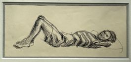 René Guinand dessin jeune fille allongée