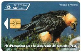 Telefonkarte Andorra Vogel