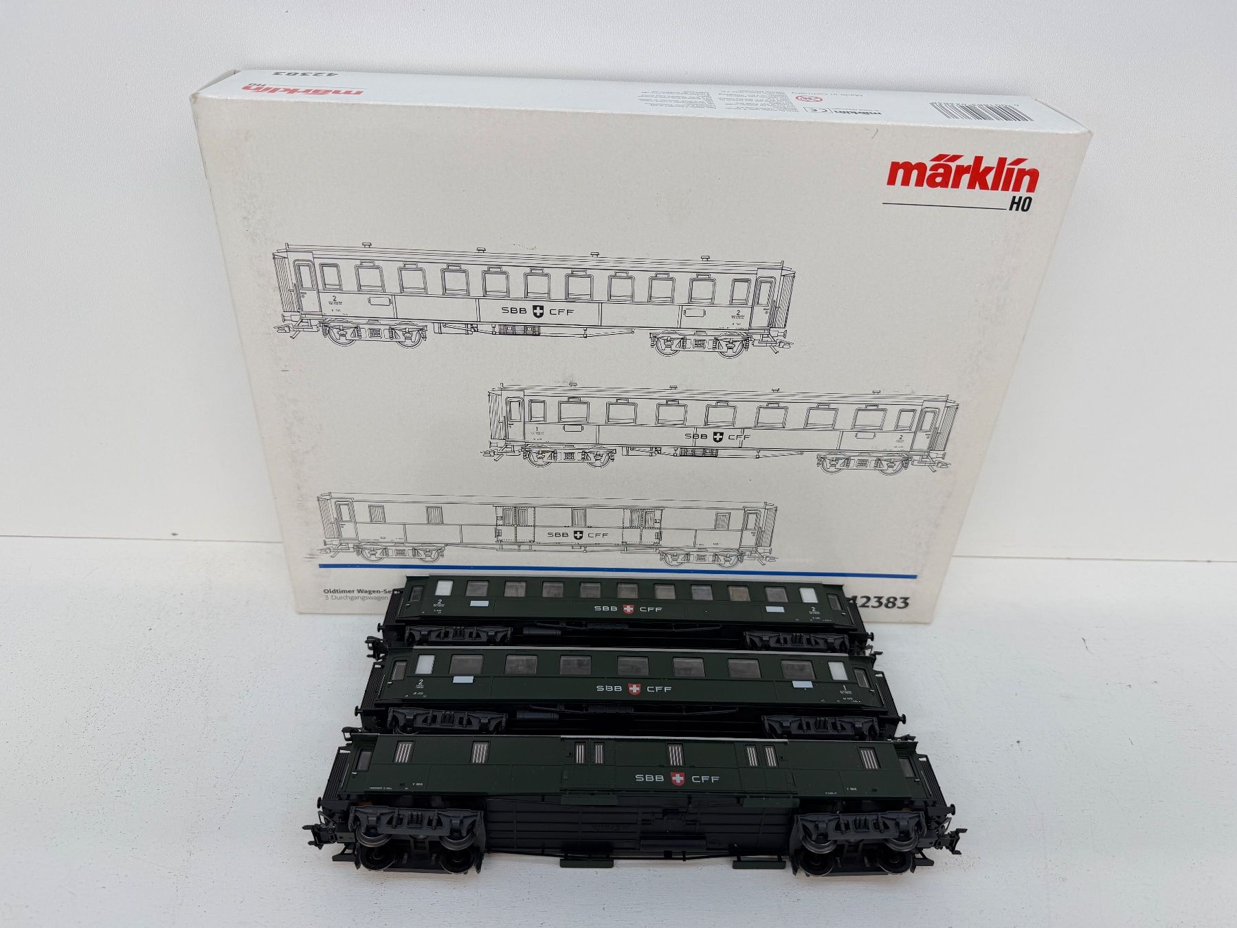 Märklin Trains électriques: Märklin 42383 Oldtimer Wagen-Set der SBB – D'occasion à Büsserach par ModellbahnDepot