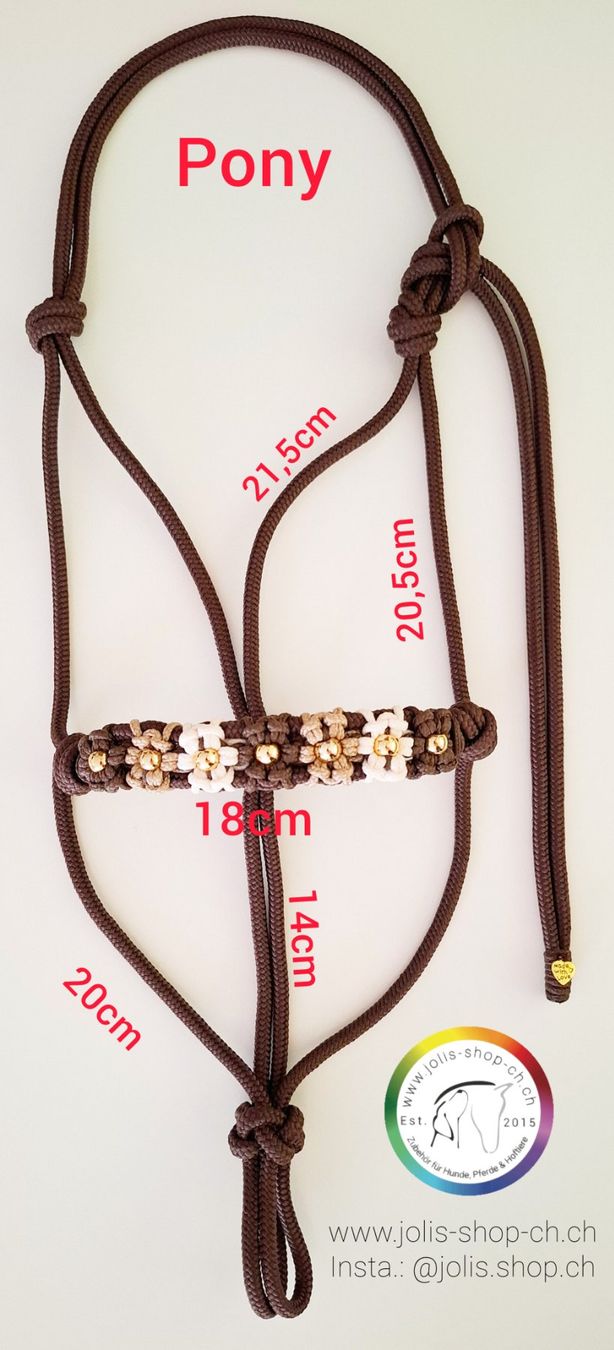 Briglie & Cavezze: Knotenhalfter "Flowerpower" von Jolis-Shop – Nuovo e nell'imballaggio originale da Ueken venduto da jolis-shop 2
