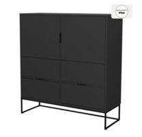 Highboard Clipp, schwarz - Neu
