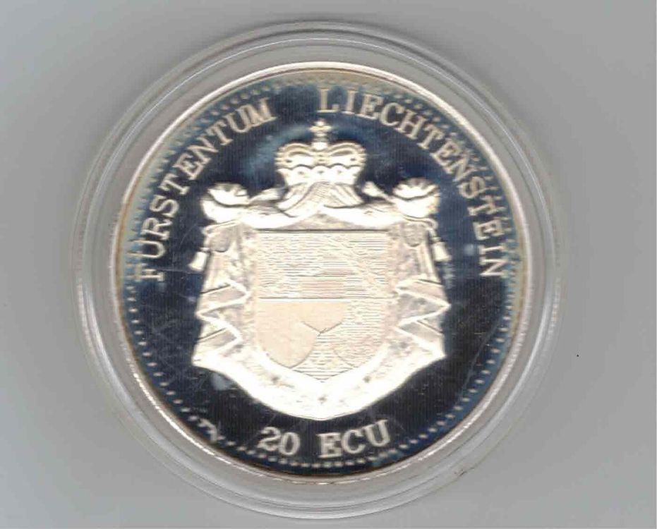 Liechtenstein 20 ECU Silber 25 Gr Kaufen auf Ricardo