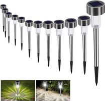 Solar Gartenleuchte LED Wegleuchte Solarlampe 12 Stück