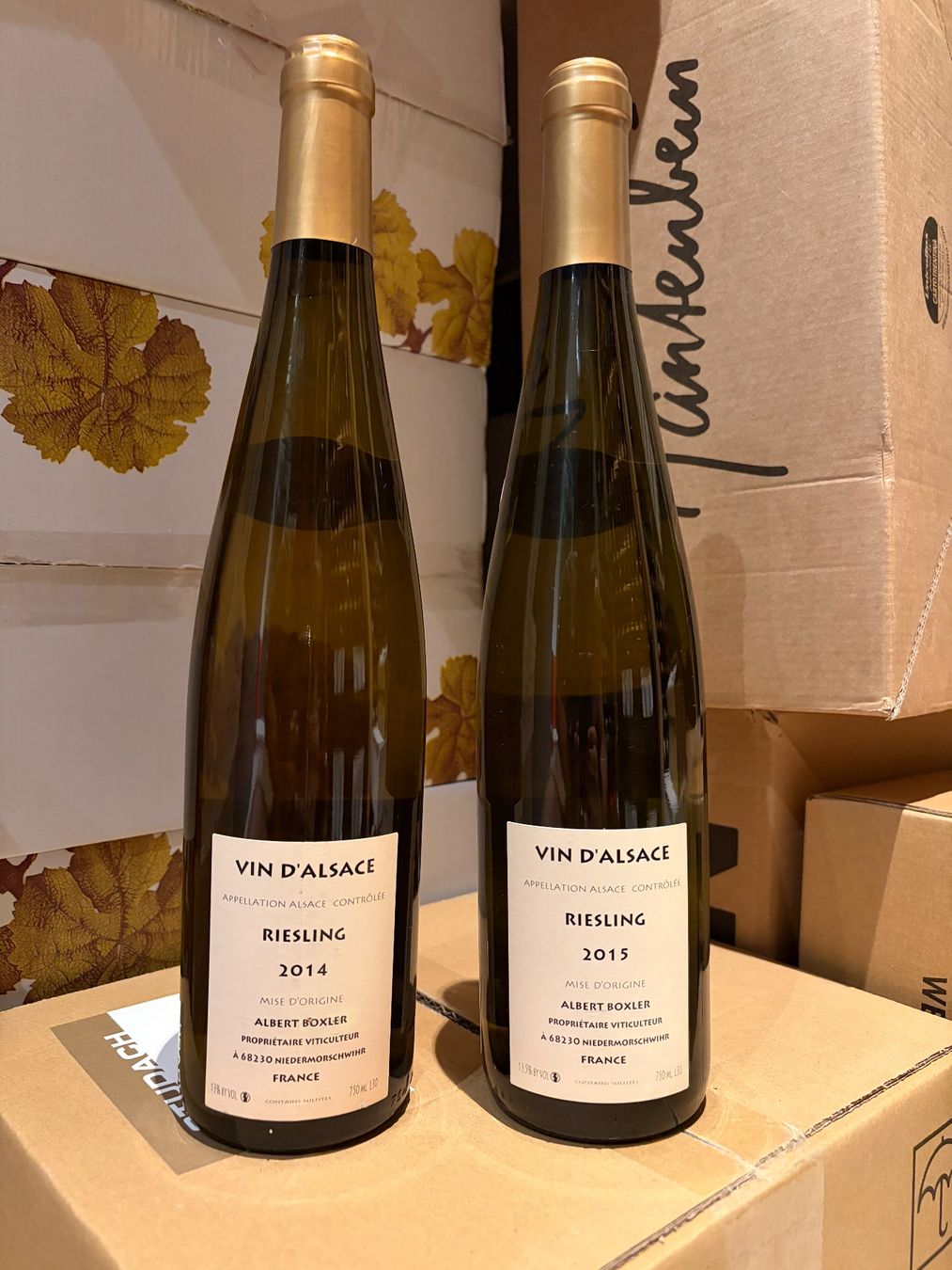 Wein: 2 Flaschen Albert Boxler, Riesling 2014 & 2015 – Neu (gemäss Beschreibung) aus Liestal von Rockthat 3