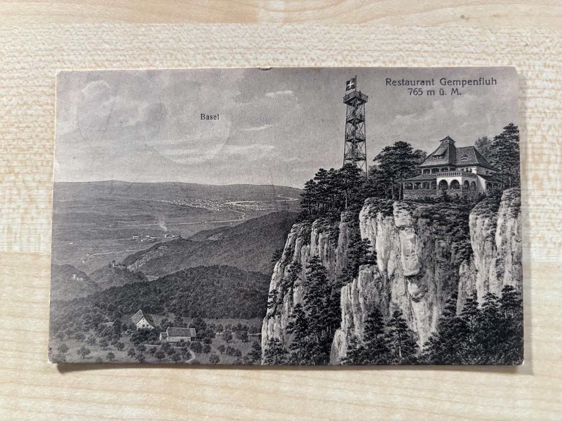 Cartoline postali: Ansichtskarte Restaurant Gempenfluh (Stempel 1919) – Usato da Wichtrach venduto da Espada7