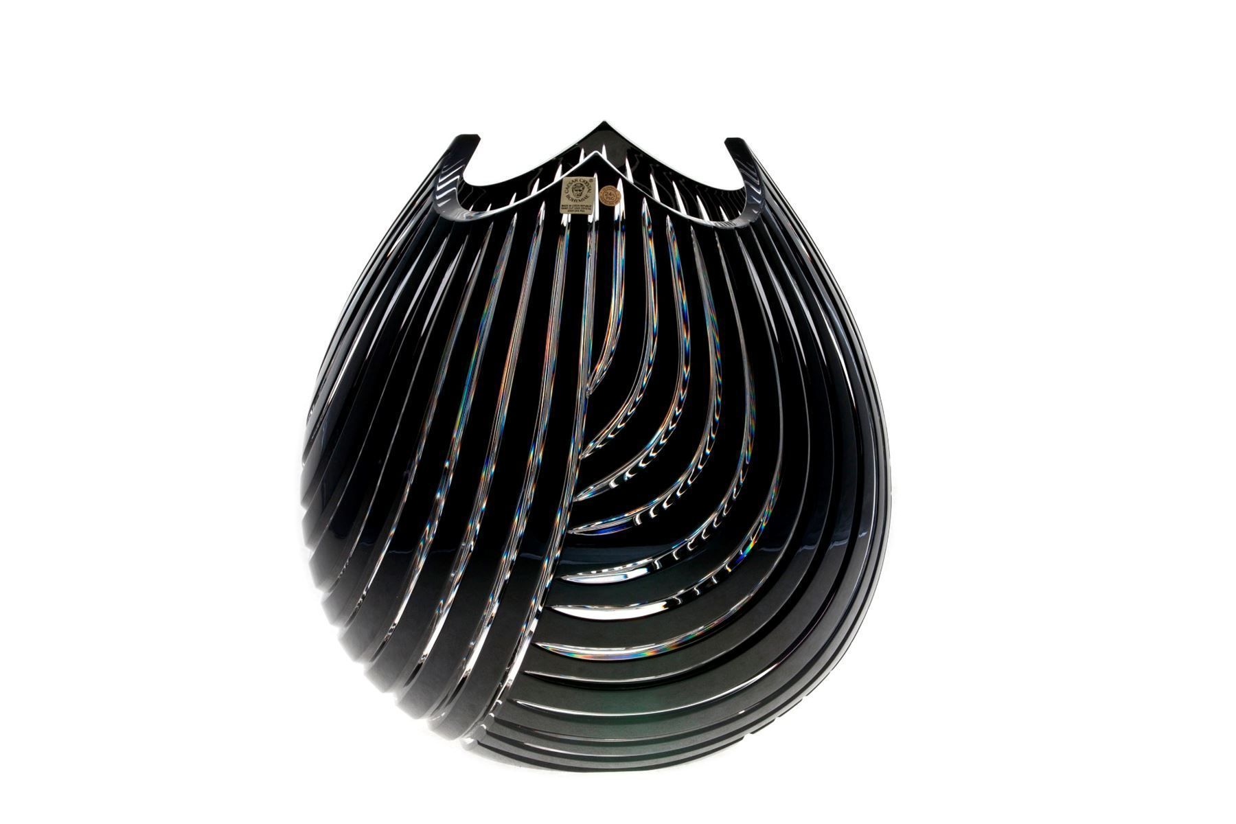Vasen & Gefässe: Bleikristall-Vase Linum schwarz 28 cm – Neu und originalverpackt aus Glattfelden von Bohemiancrystal
