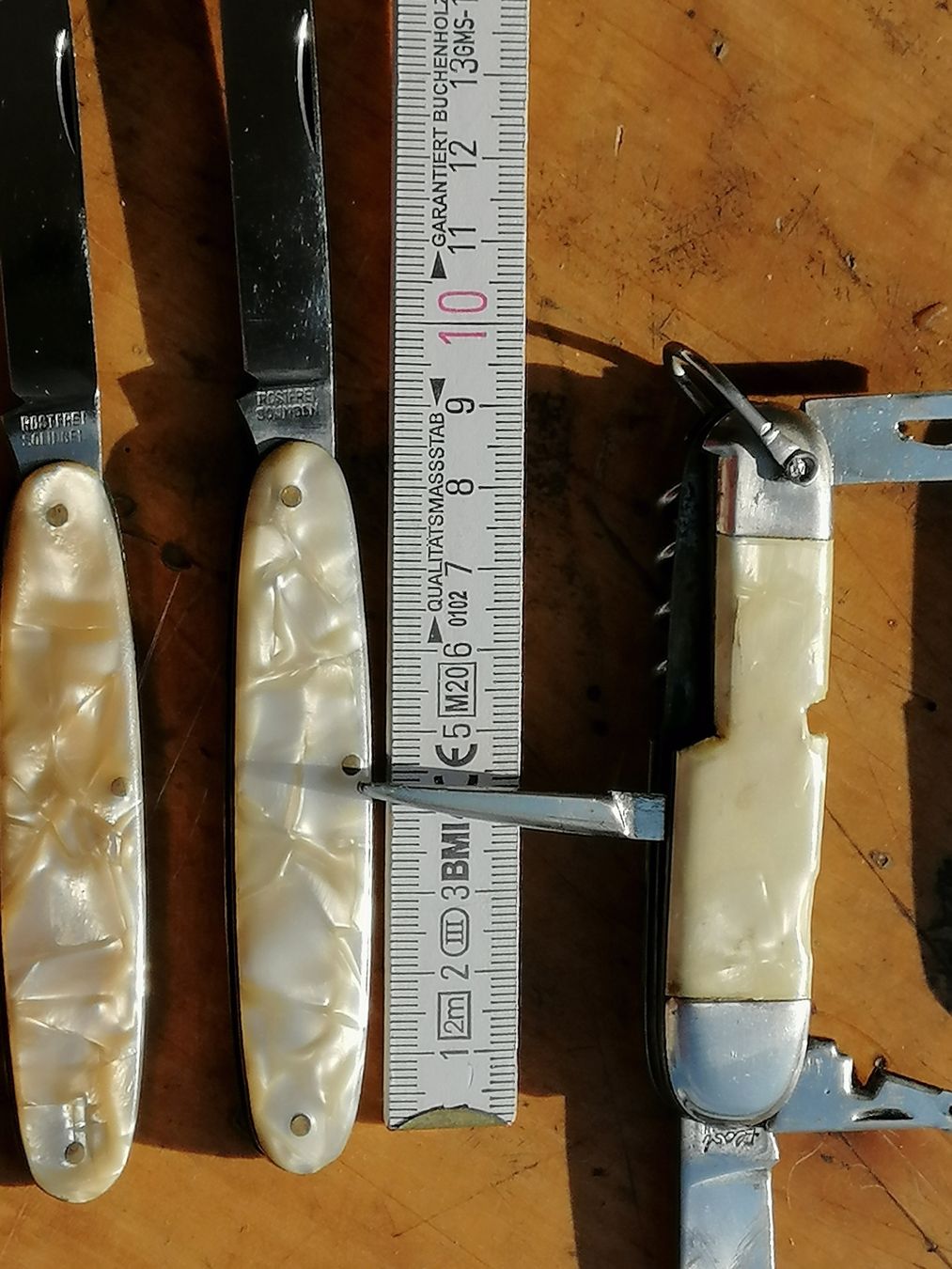 Solingen Accessori: SACKMESSER ALT, EINS MIT GLASSCHNEIDER, 6 STÜCK. – Usato da Maschwanden venduto da OliverM05 6