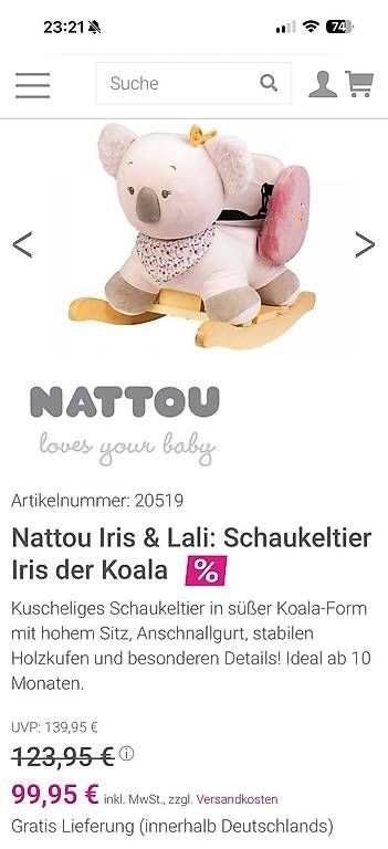 Spielzeuge: Nattou Schaukeltier Koala Iris – Gebraucht aus Niederuzwil von ste_2skt 1