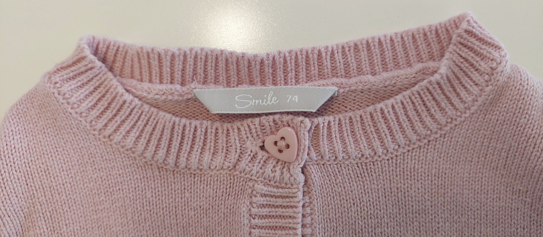 Jacken & Mäntel: STRICKJACKE | SMILE | Grösse 74 | mit 2 Seitentaschen, Rosa – Gebraucht aus Oberweningen von Feindesign 1