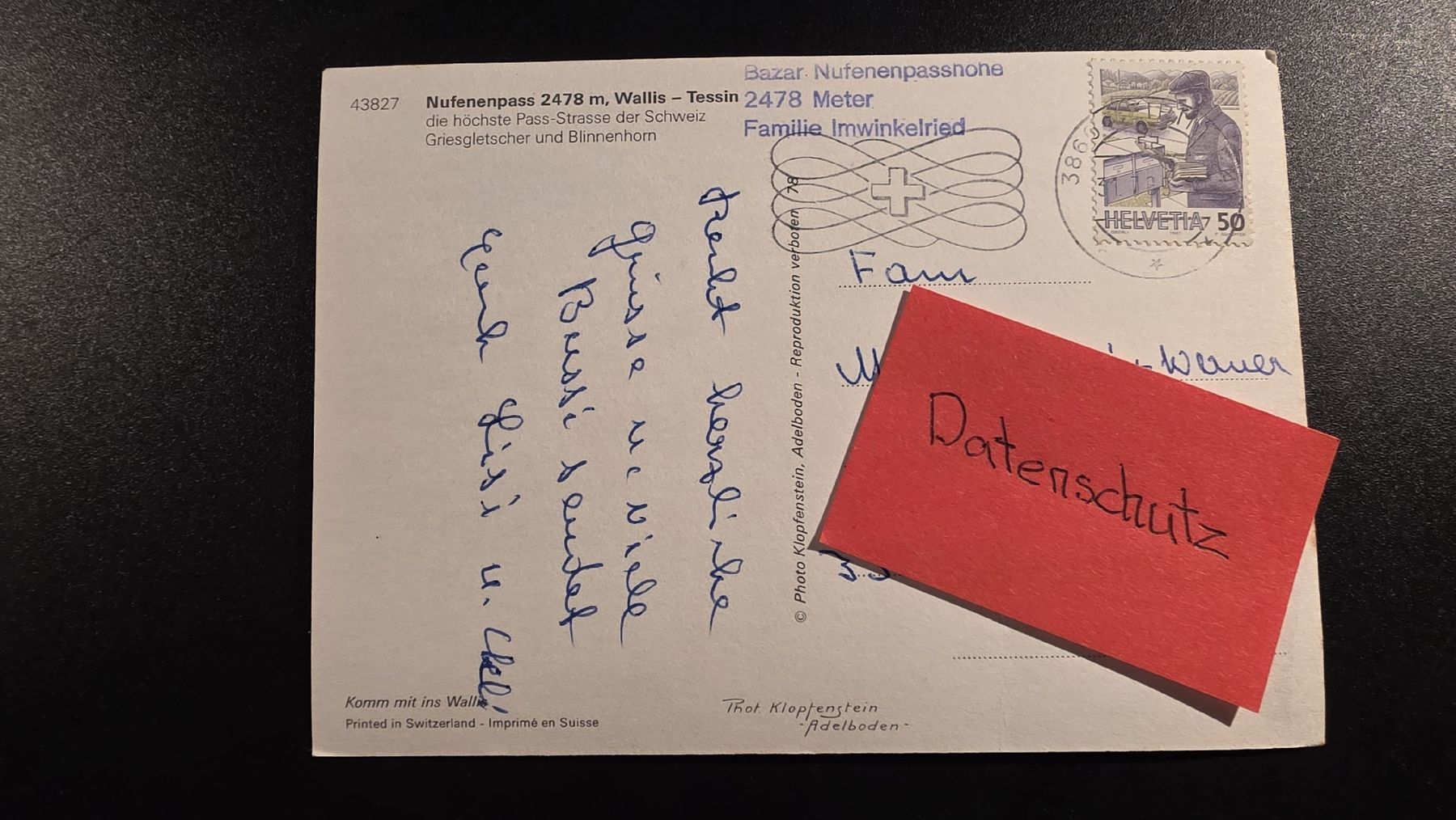 Cartoline postali: Nufenenpass Parkplatz mit Postauto, 1969 – Usato da Burgdorf venduto da MIDICLORIAN 1