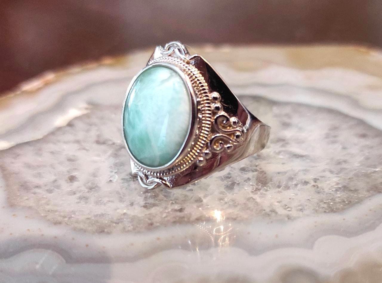 Ringe: HANDGEM. 925° PLATINUM PLÄITID LARIMARST.RING MP DM 18,5; 19 – Neu (gemäss Beschreibung) aus Weiningen ZH von actera 5