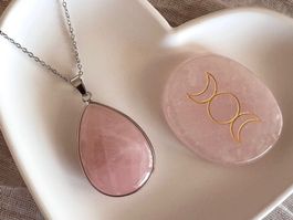 Collier avec pendentif en quartz rose - Rosenquarz