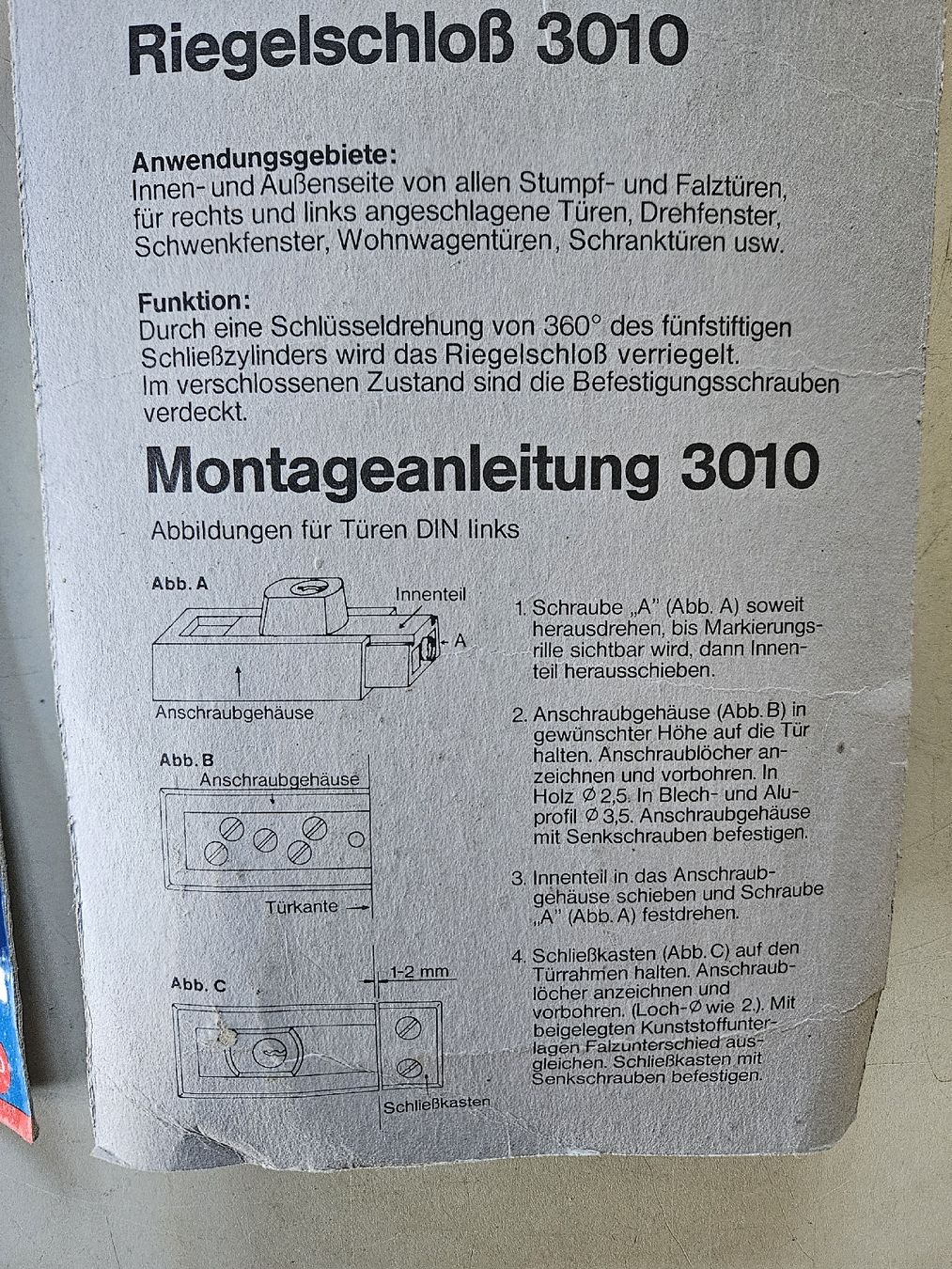 Ferramenta: ABUS Kastenschloss mit Doppelriegel, Neu, 2 Stück – Nuovo (secondo la descrizione) da Oberburg venduto da znas 2