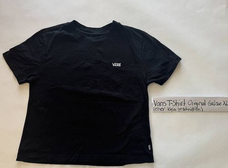Vans T-Shirt schwarz mit kleinem Logo, XL